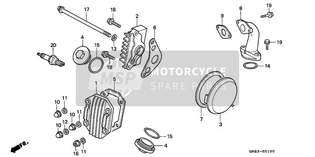 Honda C90M 1996 Cylinder Head Cover for a 1996 Honda C90M